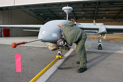 IAF Kills 2 Jihadists East of Gaza City, Death Toll at 25, Efforts on the Way to Bring Calm Air Force chief Ido Nehushtan checking an unmanned aircraft. Jihadists say they won't cease fire until Israel stops targeted killings which often utilize drones.