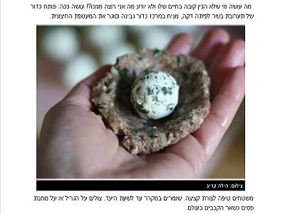 Ha’aretz Independence Day Recipes Kosher in English, Traif Galore in Hebrew Here's how it's done: a small patty with a ball of cheese at the center. Ha'retz traif Independence Day recipes are Hebrew speakers only…