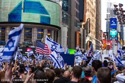 Pro-Israel Protesters in Manhattan, July 20,2014.