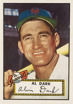 Alvin Dark’s 1951 Topps baseball card.