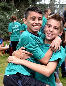 Having fun at an Otzma camp.