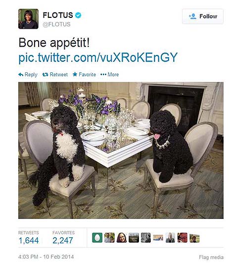FLOTUS dog tweet