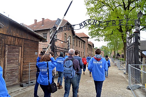 Jewish Youth from all over the world participating in the March of the Living seen at the Auschwitz-Birkenau camp site in Poland, on the eve of the Israeli Holocaust Memorial Day, on April 27, 2014. Photo by Yossi Zeliger/Flash 90.