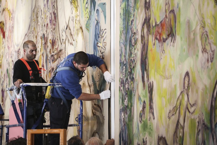 Rehanging Chagal 2