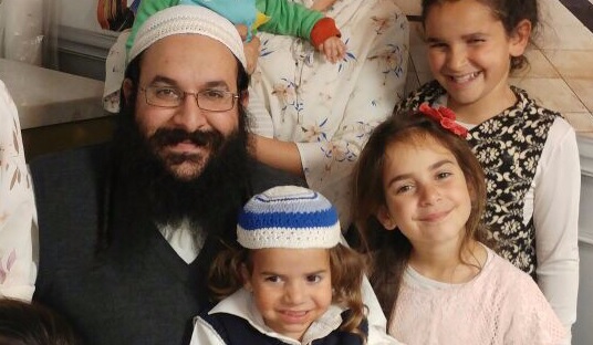 Rabbi Raziel Shevach with his family, in an undated photo (Courtesy of the family)