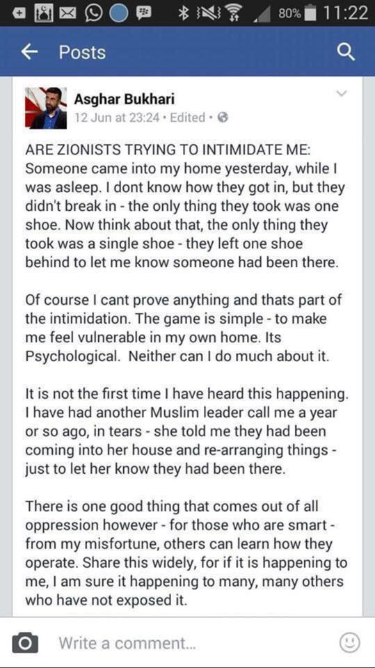 Bukhari's post.