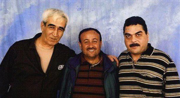 Barghouti (center), Samir Kuntar (right) and Ahmed Saadat (left).