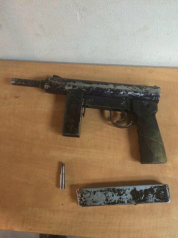 This is the automatic gun that a Jerusalem Arab teenager was carrying at a Jerusalem checkpoint.