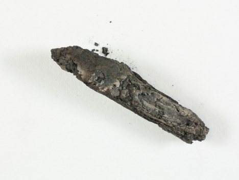 Charred scroll from synagogue in Ein Gedi 