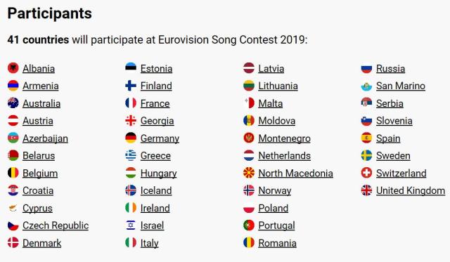 Eurovision participants