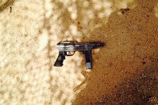 This is the handgun a terrorist used to try to murder Israeli Reservists soldiers Friday morning.