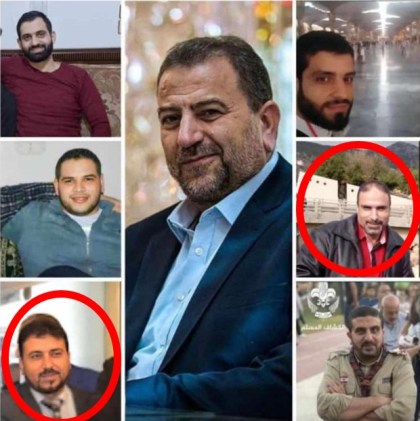Hamas members who were killed with Saleh al Arouri in Beirut
