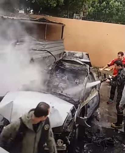 Hamdan’s car after the bombing