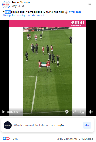 Social media screenshot