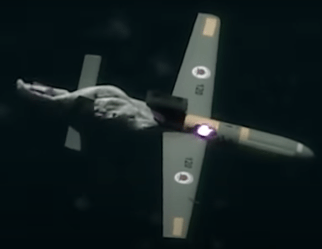 drone hit by an airborne laser