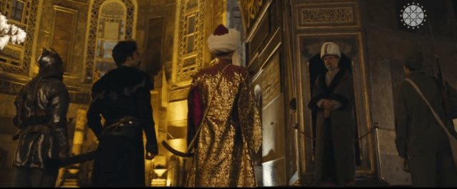Ottoman “warriors” enter the Hagia Sophia