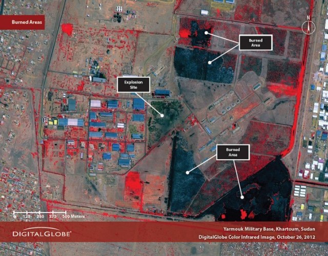 The Yarmouk base in Khartoum, Sudan, on October 26, 2012