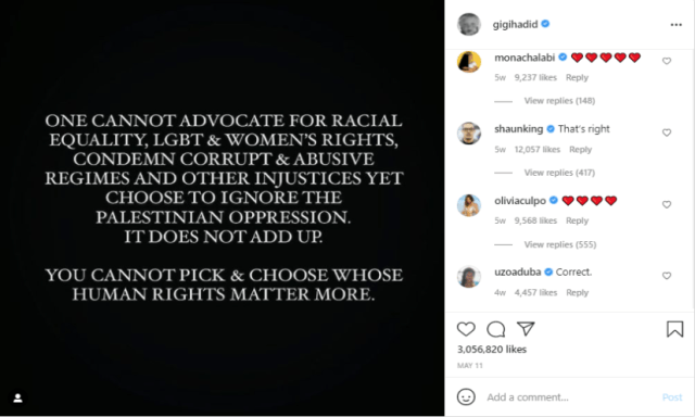 Social media screenshot