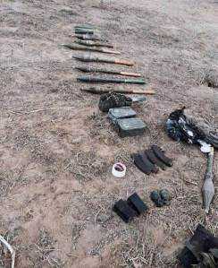 weapons left behind by terrorists