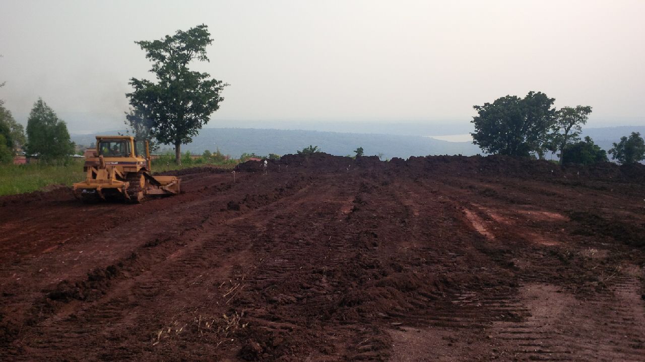 rowanda solar field under construction