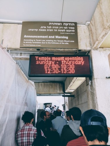 The entrance to the Temple Mount for Jews
