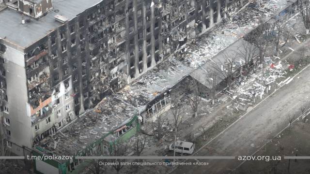 Devastation in the Ukrainian city of Mariupol