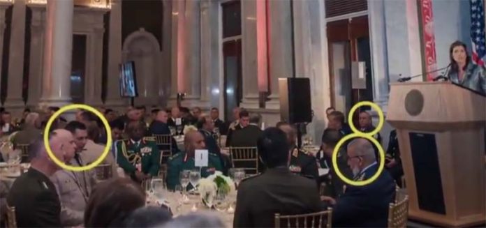 IDF Chief of Staff Gadi Eizenkot attending a dinner with US Ambassador to the UN Nikki Haley