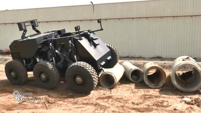 Israel Aerospace Industries heavy duty, highly maneuverable combat and combat support robotic system